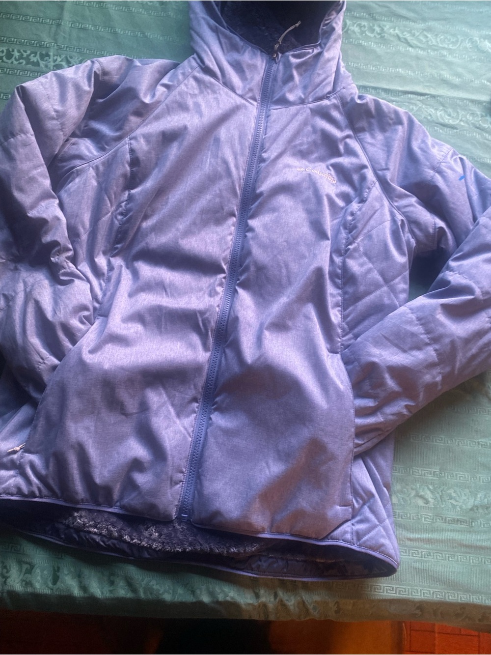 Columbia Lilac Hooded Insulated Puffer Jacket
